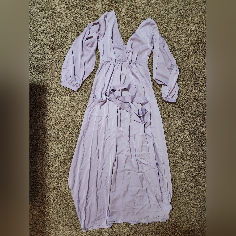 NWOT Shein formal dress with slit and open sleeves